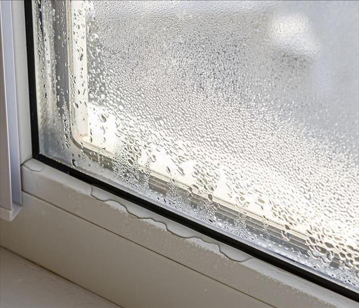 moisture and water on a window sill